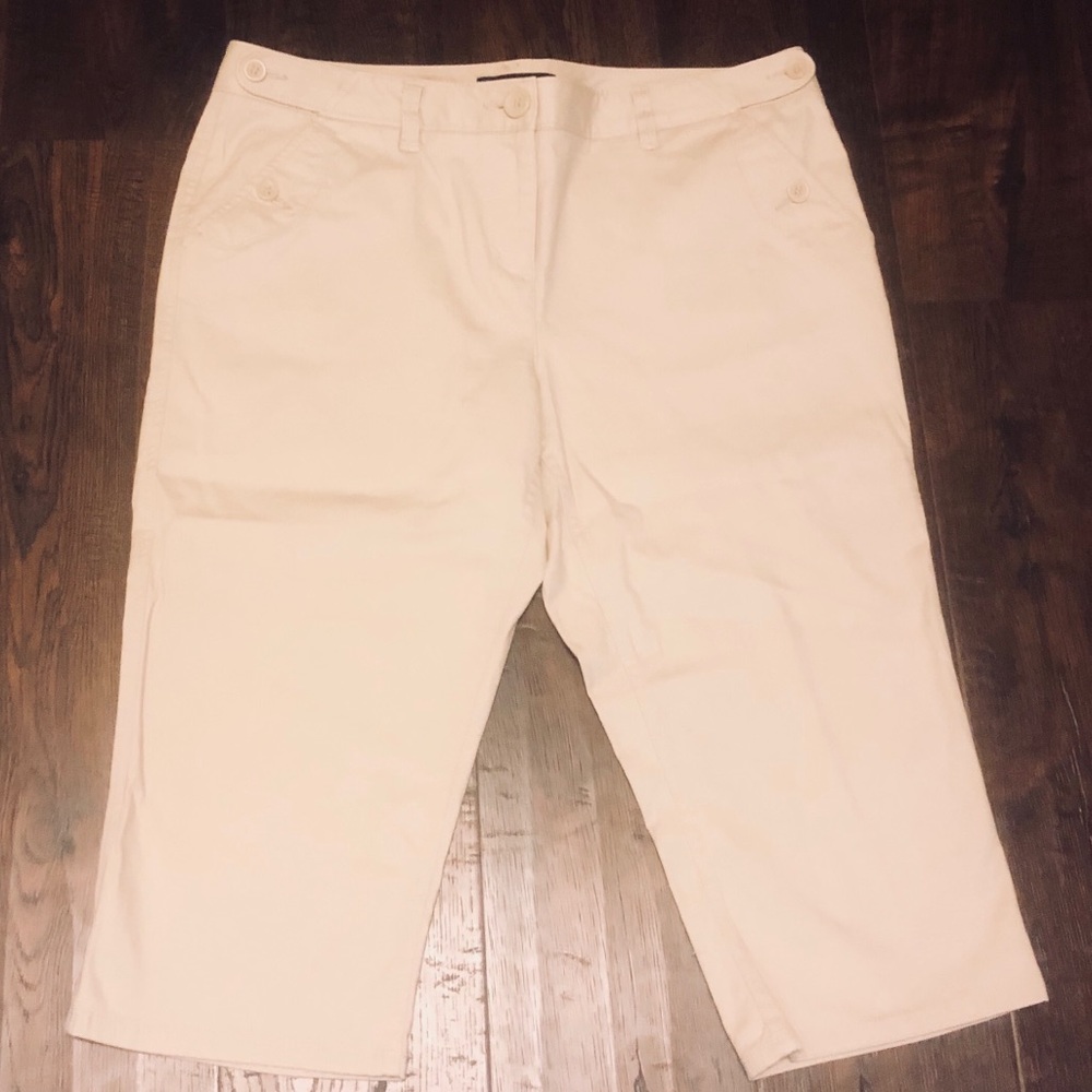 INC Petite Khaki Cropped Pants